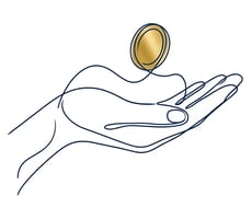 MiniMal_ine - Moyens de paiement - Main avec piece de monnaie MiniMal_ine - Moyens de paiement - Main avec piece de monnaie