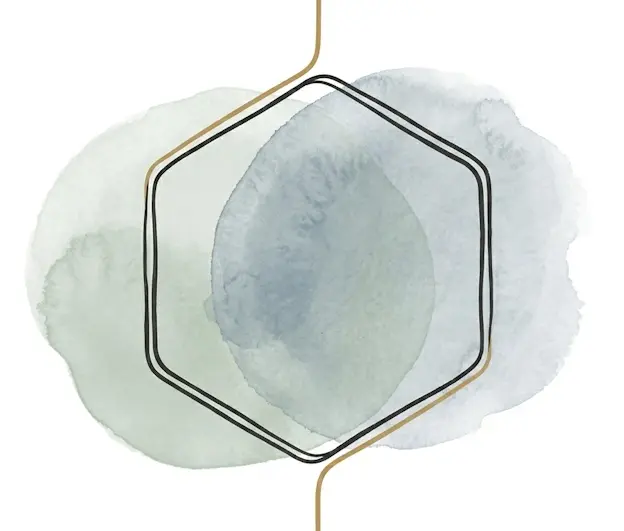 Hexagone en trait continu