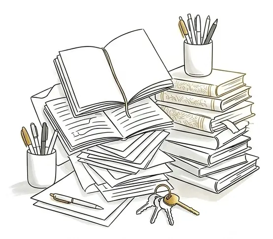 Minimaline - Encombrement - Livres et documents en desordre
